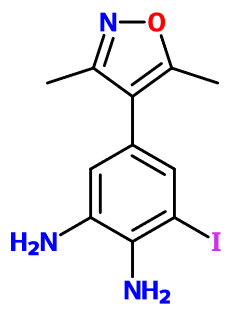 (image for) MC004216 5-(3,5-Dimethyl-1,2-oxazol-4-yl)-3-I-1,2-benzenediamine